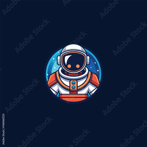 Whimsical Cartoon Astronaut Illustration Embarking on a Cosmic Adventure