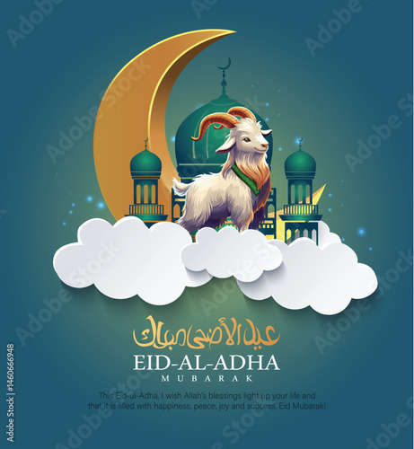 Eid al adha mubarak festival Design Background. abstract Vector Illustration for greeting card, poster and banner design.