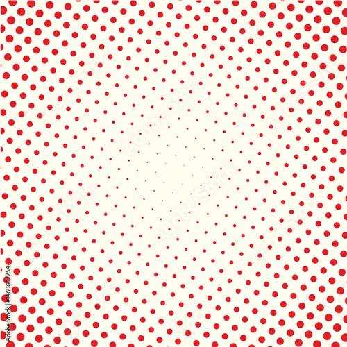 red polka dots on white