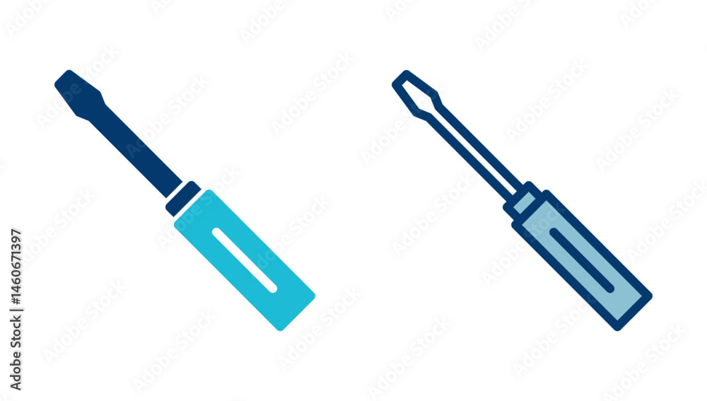 Screwdriver icon vector isolated on white background. Screwdriver vector icon Screwdriver icon vector isolated on white background. Screwdriver vector icon