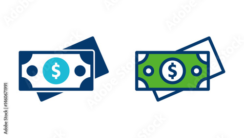 Money icon vector isolated on white background. Money vector icon. Dollar icon