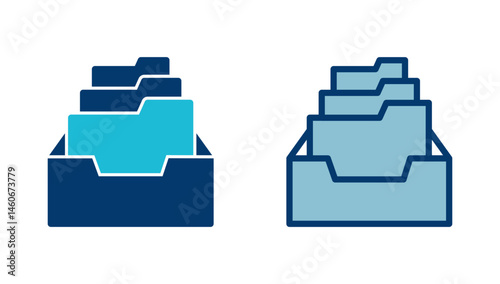 Archive folders icon vector isolated on white background. binders vector icon. Archive storage icon.