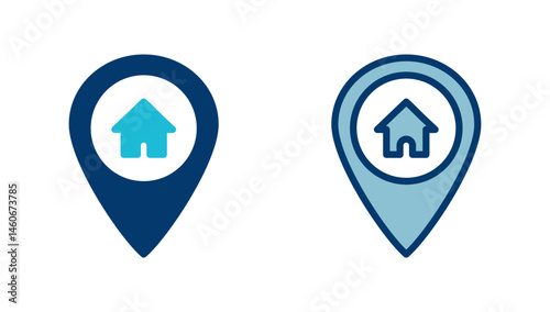 Address symbol icon vector isolated on white background . address icon vector. home location icon