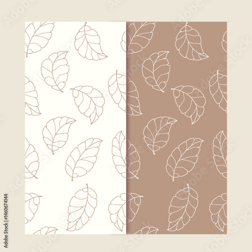 Tropical Brownie Leaves Pattern