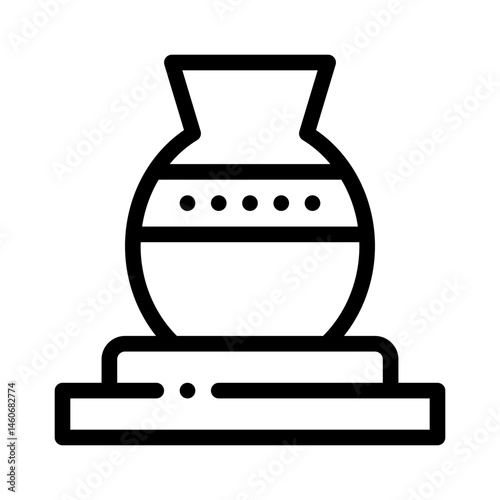 ceramics line icon