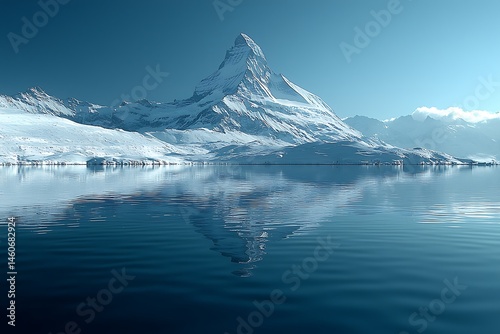 Wallpaper Mural Serene mountain reflection in calm water Torontodigital.ca