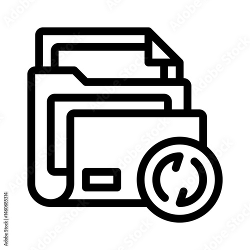 file syncing line icon