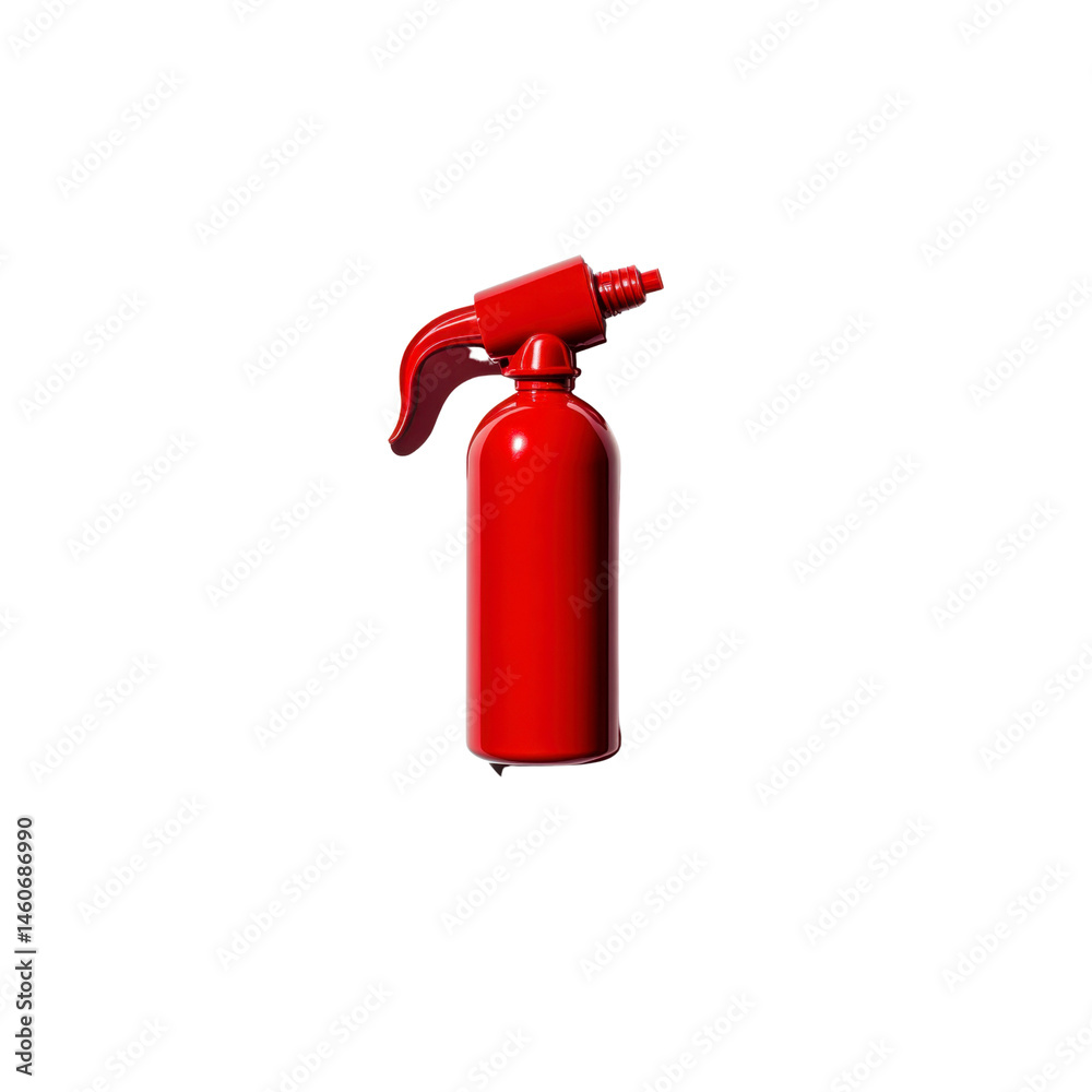 Obraz premium Red Spray Bottle on Black Background