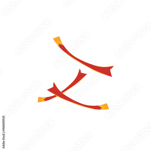 Red Saffron Thread Vector Illustration 