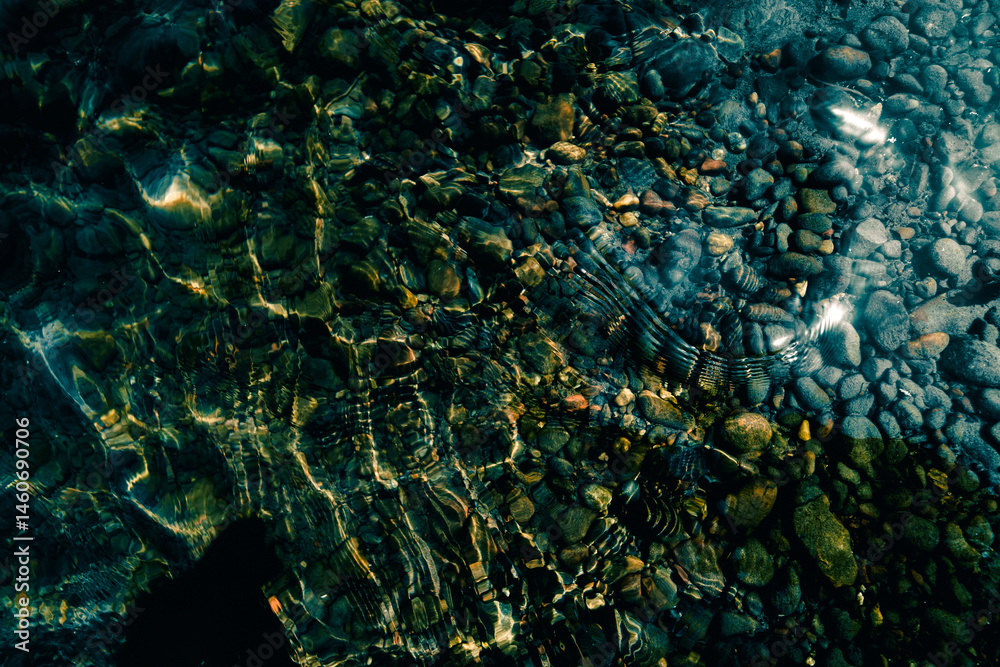 river shoal texture, top view
