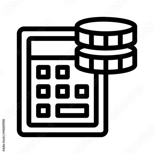 calculator line icon