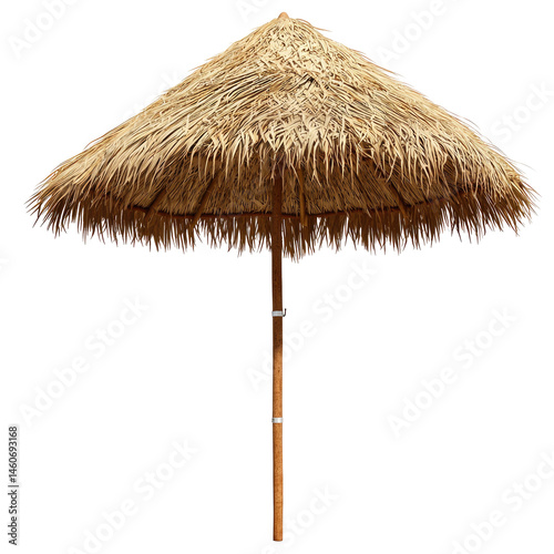 Tropical Thatch Umbrella Beach Shade Summer Sun Protection