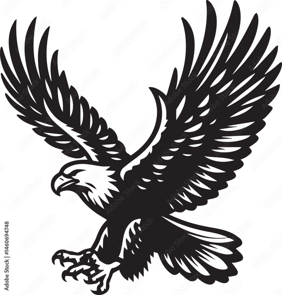 Obraz premium eagle vector illustration, eagle in a white background