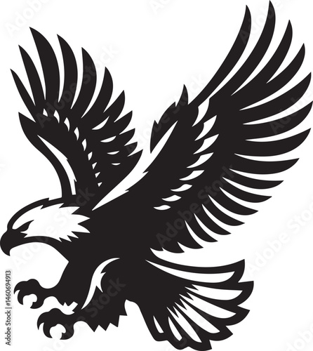 eagle vector illustration, eagle in a white background