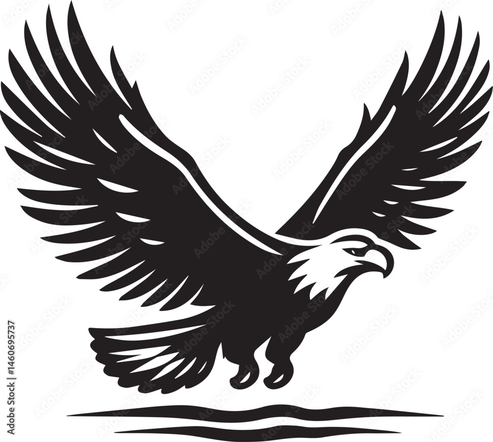 Fototapeta premium eagle vector illustration, eagle in a white background