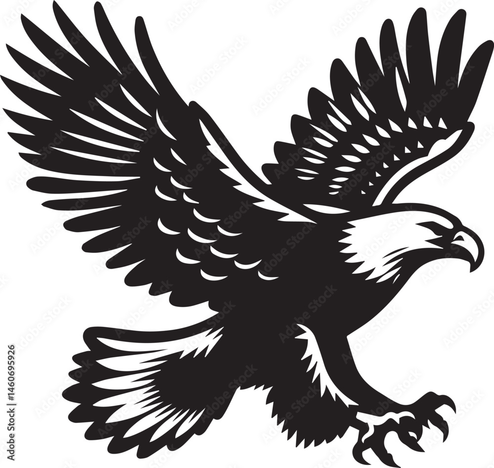 Obraz premium eagle vector illustration, eagle in a white background