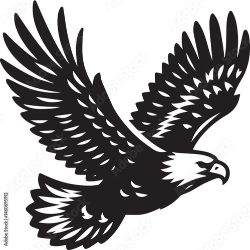eagle vector illustration, eagle in a white background