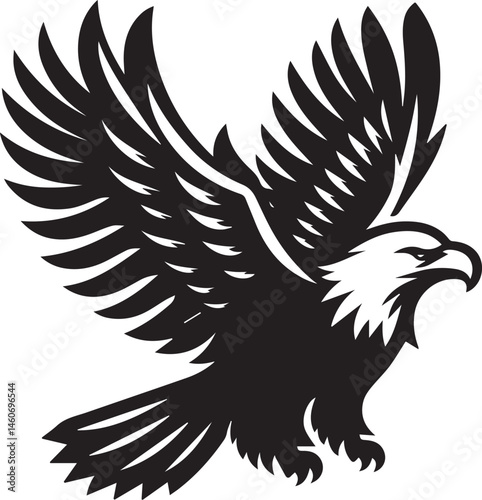 eagle vector illustration, eagle in a white background