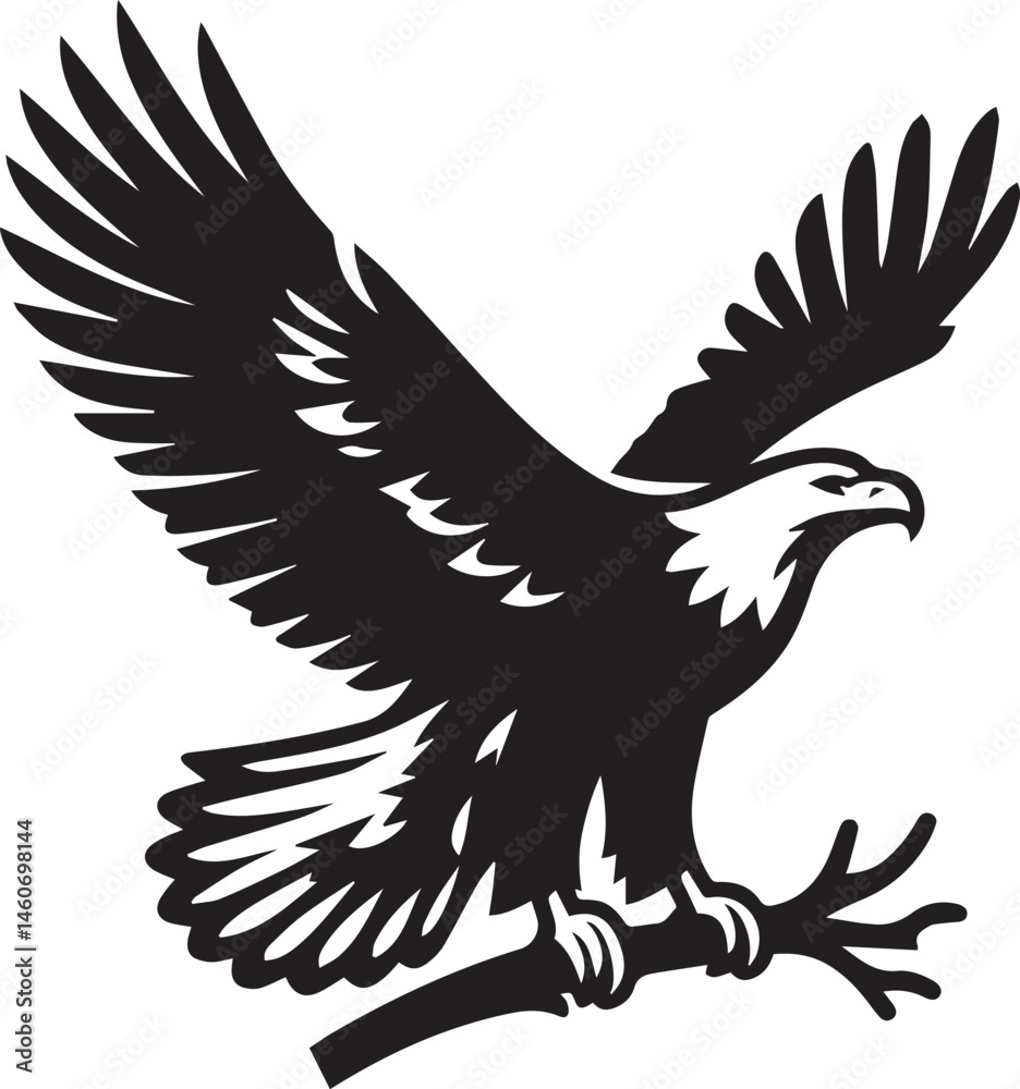 Fototapeta premium eagle vector illustration, eagle in a white background