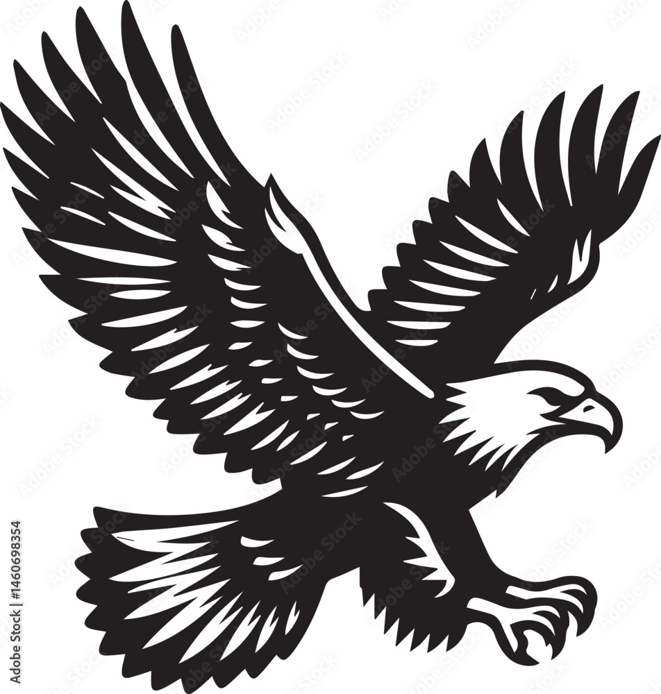 Obraz premium eagle vector illustration, eagle in a white background