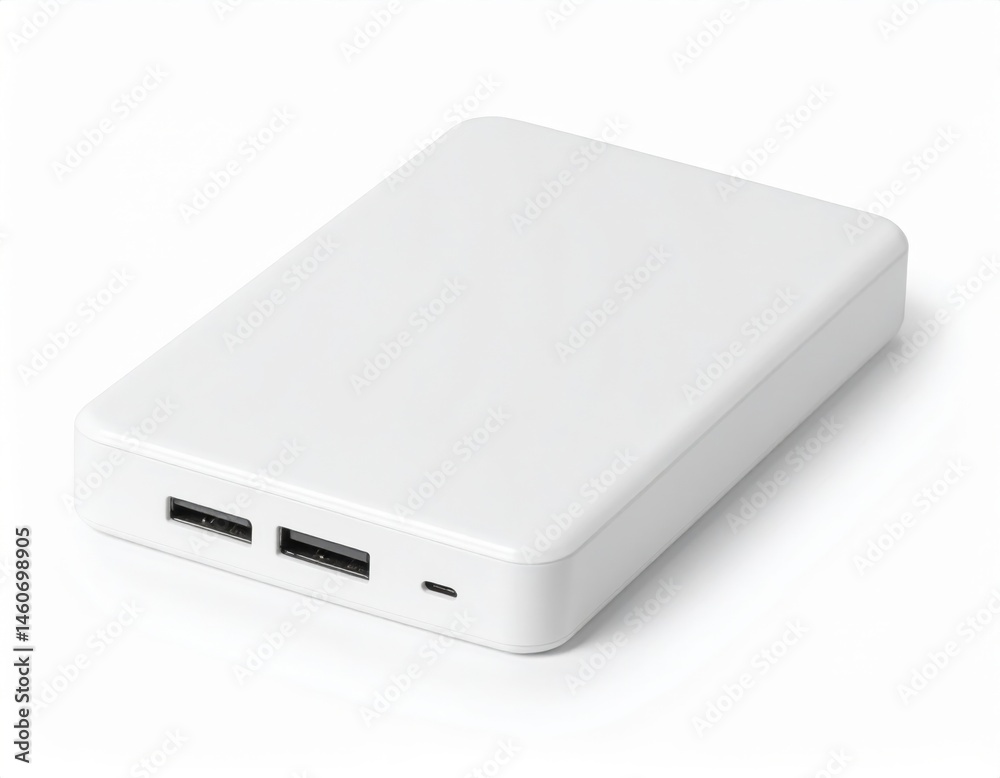 White Portable Power Bank White Portable Power Bank