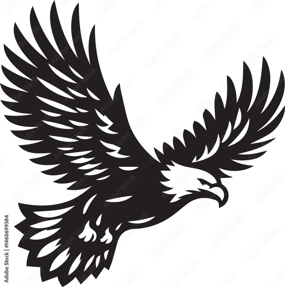 Fototapeta premium eagle vector illustration, eagle in a white background