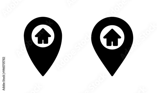 Address icon logo design. home location sign and symbol. pinpoint