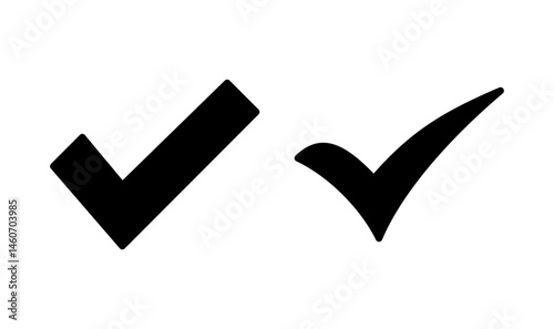 Check mark icon logo design. Tick mark sign and symbol