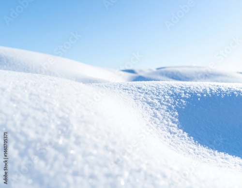Snowy Landscape Under Bright Sunlight