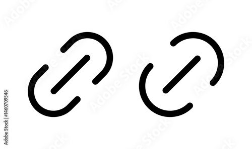 Link icon logo design. Hyperlink chain sign and symbol
