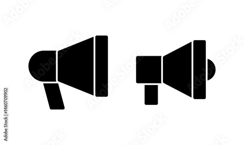 Megaphone icon logo design. Loudspeaker sign and symbol