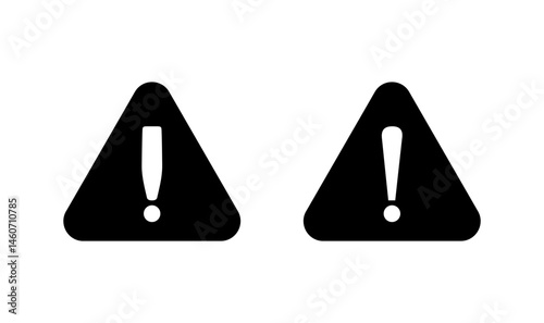Exclamation danger icon logo design. attention sign and symbol. attention sign