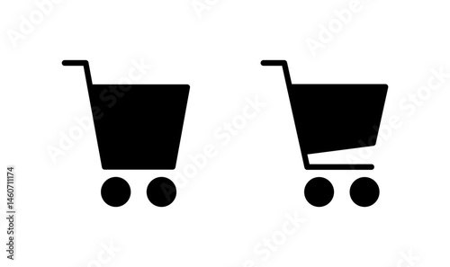 Shopping icon logo design. Shopping cart sign and symbol. Trolley icon