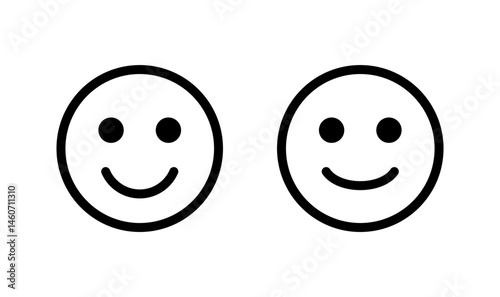 Smile icon logo design. smile emoticon icon. feedback sign and symbol