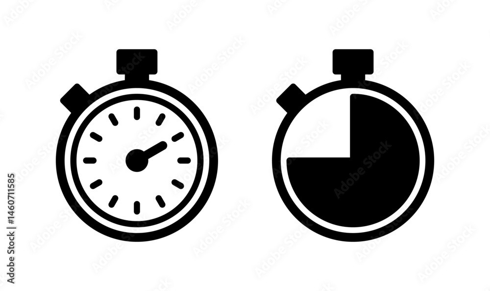 Stopwatch icon logo design. Timer sign and symbol. Countdown icon. Period of time Stopwatch icon logo design. Timer sign and symbol. Countdown icon. Period of time