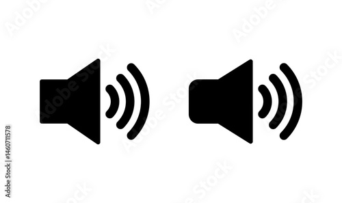 Speaker icon logo design. volume sign and symbol. loudspeaker icon. sound symbol