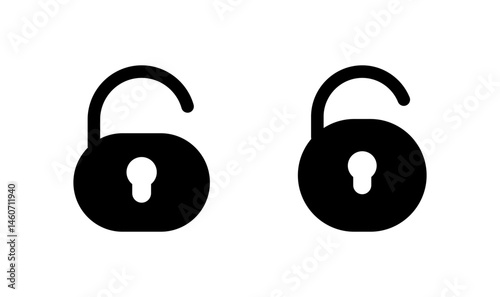 Unlock icon logo design. Unlock sign and symbol. unlocked padlock icon