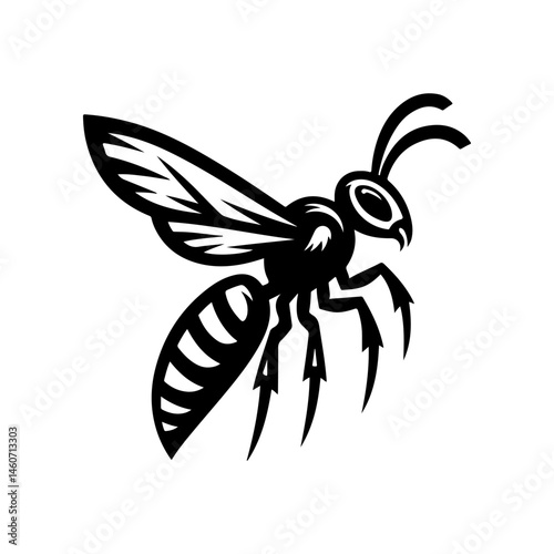 vector illustration of a wasp