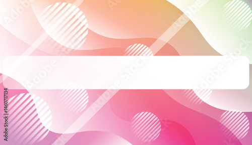 Blurred Decorative Design In Abstract Style With Wave, Curve Lines, Circle, Space for Text. Fluid shapes composition. For Design Flyer, Banner, Landing Page. Vector Illustration