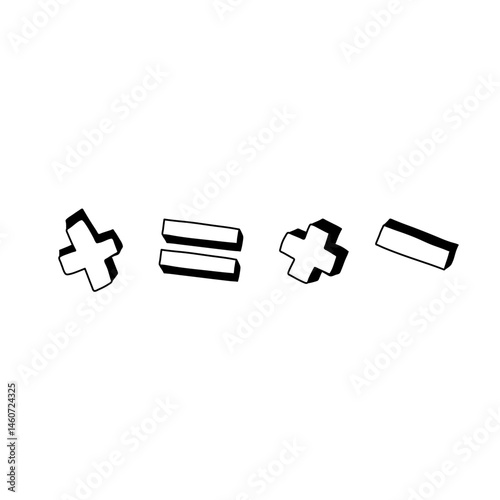 Doodle math school symbol