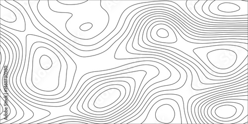Abstract white contour wave lines topographic background, lines map seamless pattern, modern wallpaper texture and realistic design used for banner and posters, mountain relief geographic pattern.	
