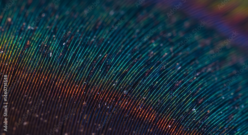 Obraz premium Iridescent abstract feather close-up