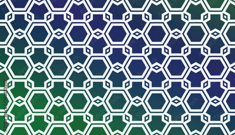 Naklejka premium Modern Pattern With Curved Line. Geometric Elements. Blurred Gradient Background. Design For Screen, Presentation, Wallpaper. Holiday Object. Vector Illustration