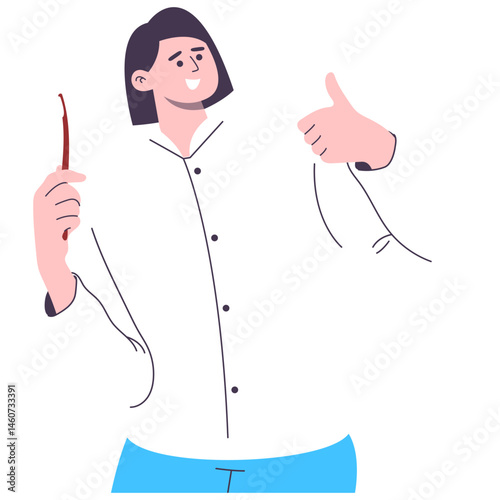Dental Care Cartoon Character. Vector Illustration.