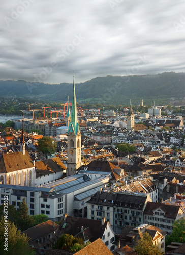 view of the city of Zurich Switzerland