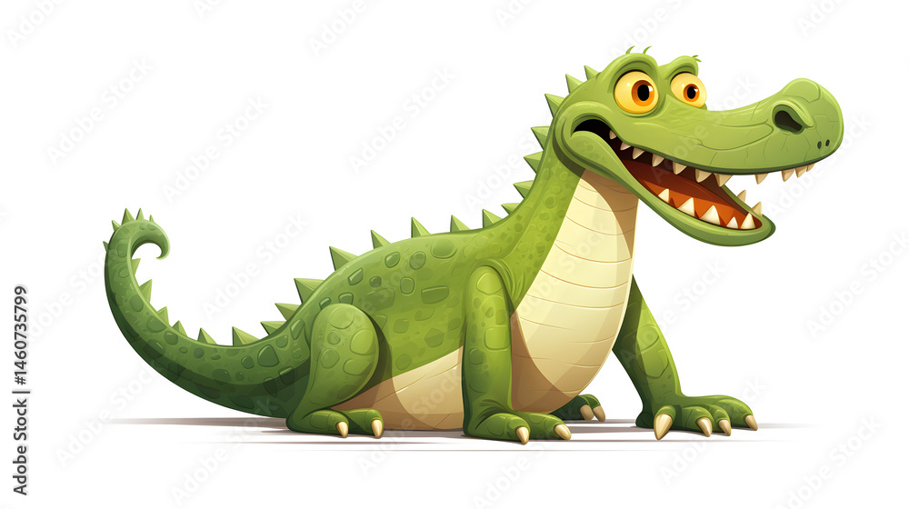 Professional Vector Crocodile Illustration for Alligator Cartoon Isolated on White Background Professional Vector Crocodile Illustration for Alligator Cartoon Isolated on White Background
