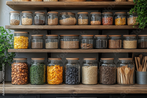 Wallpaper Mural Shelf filled with jars and jars. Torontodigital.ca