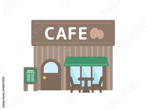 カフェ  建物  イラスト