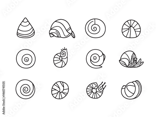 Escargot Food Line Art Detailed Design for Culinary Themes
