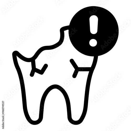 broken tooth Solid icon